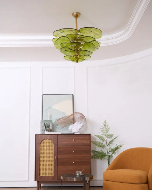 Murano glass leaf chandelier